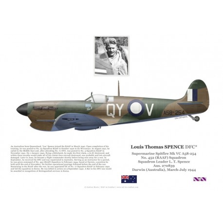 Louis "Lou" Spence DFC, Supermarine Spitfire Mk Vc A58-254, No 452 Squadron RAAF, 1944