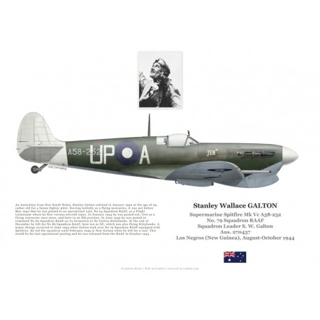 Squadron Leader Stanley Galton, Supermarine Spitfire Mk Vc A58-252, OC No 79 Squadron RAAF, 1944