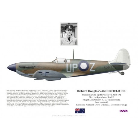 Flt Lt Richard Vanderfield DFC, Supermarine Spitfire Mk Vc A58-175, No 79 Squadron RAAF, 1943