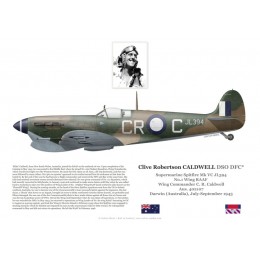 Clive "Killer" Caldwell DSO DFC, Supermarine Spitfire Mk Vc JL394, OC No 1 Wing RAAF, Australie, 1943