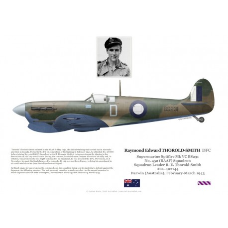 Raymond Thorold-Smith DFC, Supermarine Spitfire Mk Vc BS231, OC No 452 Squadron RAF, Australia, 1943