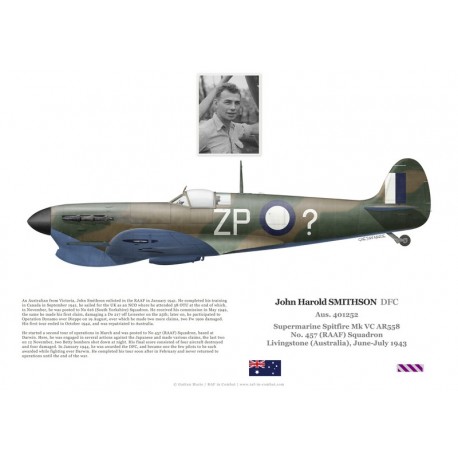 John Smithson DFC, Supermarine Spitfire Mk Vc AR558, No 457 Squadron RAF, Australia, 1943