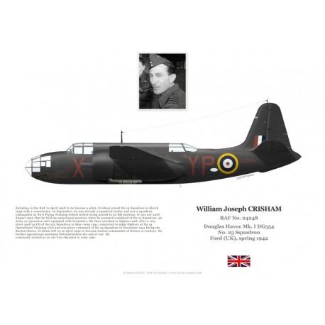 William Crisham, Douglas Havoc Mk I DG554, No 25 Squadron RAF, 1942