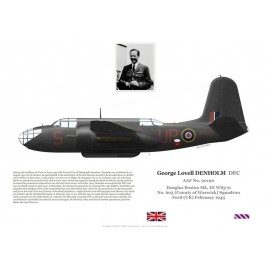 George Denholm DFC, Boston Mk III W8370, No 605 Squadron RAF, RAF Ford, 1943