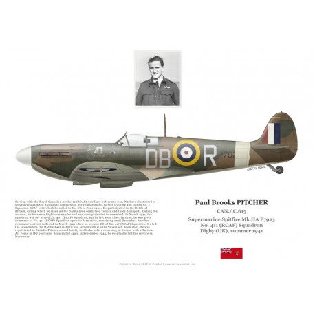 Paul Pitcher, Supermarine Spitfire Mk II P7923, No 411 Squadron RCAF, 1941