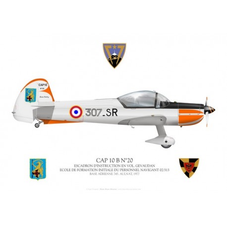 CAP 10B, EFIPN 02/313 flight school, French Air Force, Aulnat, 1977