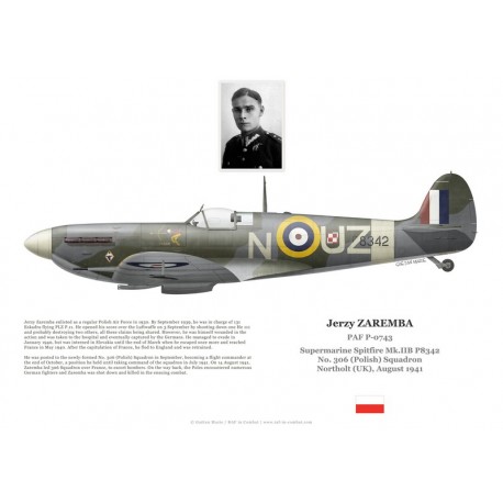 Jerzy Zaremba, Spitfire Mk IIb P8342, No 306 (Polish) Squadron RAF, Northolt, 1941