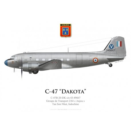 C-47A Dakota, Groupe de Transport 2/64 "Anjou", Tan Son Nhut, Indochine