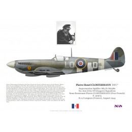 Pierre Clostermann DFC, Spitfire Mk IX MJ586, No 602 (City of Glasgow) Squadron RAF, Longues, 1944