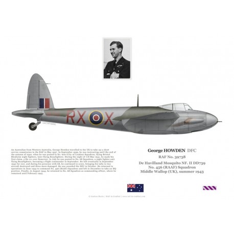George Howden DFC, Mosquito NF II DD739, No 456 Squadron RAAF, Middle Wallop, 1943