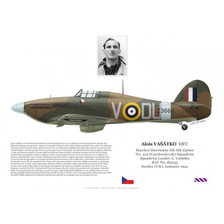 Alois VAŠÁTKO DFC, Hurricane Mk IIb Z3660, No 312 (Czechoslovak) Squadron RAF, 1941
