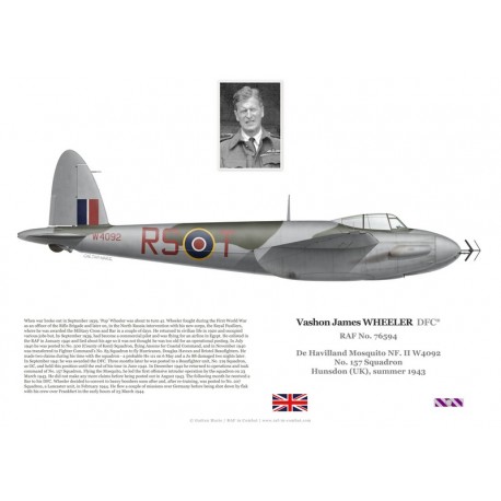 Vashon Wheeler DFC, Mosquito NF Mk II W4092, No 157 Squadron RAF, Malte, 1943
