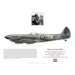 S/L Bram van der Stok, Spitfire Mk XVI TD137, No 322 (Dutch) Squadron, 1945