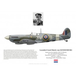S/L Leendert van Eendenburg, Spitfire Mk IX MK265, No 322 (Dutch) Squadron RAF, 1944