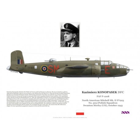 Kazimierz Konopasek DFC, Mitchell Mk II FV923, No 305 (Polish) Squadron RAF, 1943