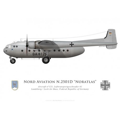 Nord 2501D Noratlas, Lufttransportgeschwader 61, Landsberg/Lech airbase, Federal Republic of Germany