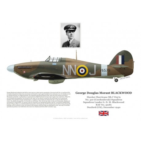 George Blackwood, Hurricane Mk I V6579, No 310 (Czechoslovak) Squadron RAF, 1940
