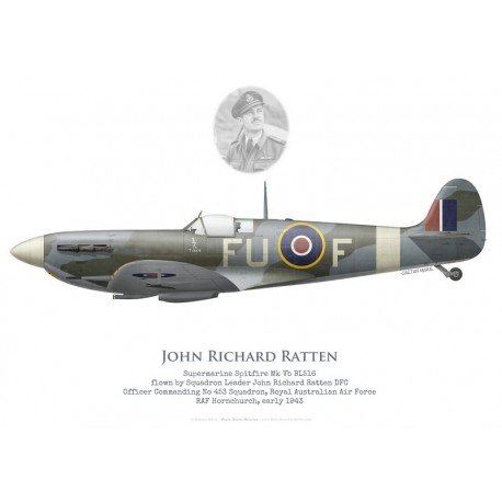 Spitfire Mk Vb BL516, S/L John Ratten, OC No 453 Squadron RAAF, 1943 ...