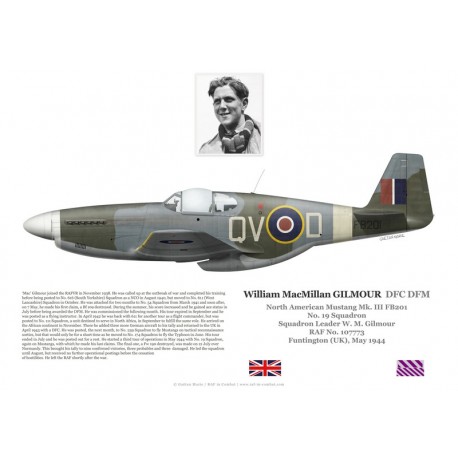 William Gilmour DFC DFM, Mustang Mk III FB201, No 19 Squadron RAF, 1944