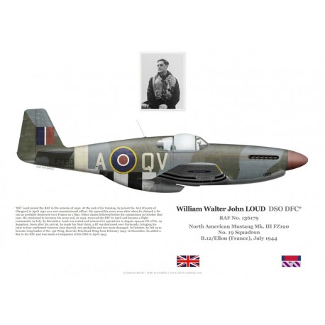 William Loud DSO DFC, Mustang Mk III FZ190, No 19 Squadron RAF, 1944