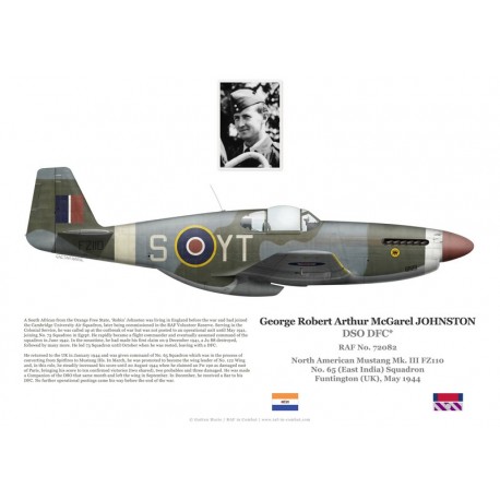 George Johnston DSO DFC, Mustang Mk III FZ110, No 65 Squadron RAF, 1944