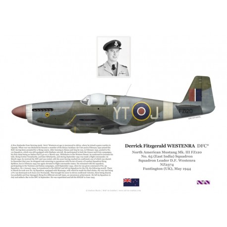 Derrick Westenra DFC, Mustang Mk III FZ120, No 65 Squadron RAF, 1944