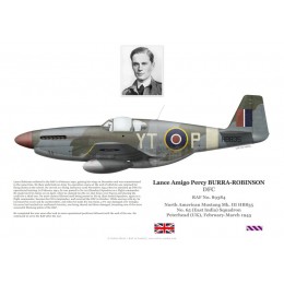 Lance Burra-Robinson DFC, Mustang Mk III HB835, No 65 Squadron RAF, 1945