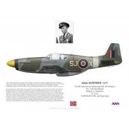 Arne Austeen DFC, Mustang Mk III KH570, No 126 Squadron RAF, 1945
