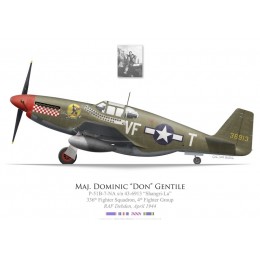 P-51B Mustang "Shangri-La", Maj. "Don" Gentile, 336th Fighter Squadron, 4th Fighter Group, 1944