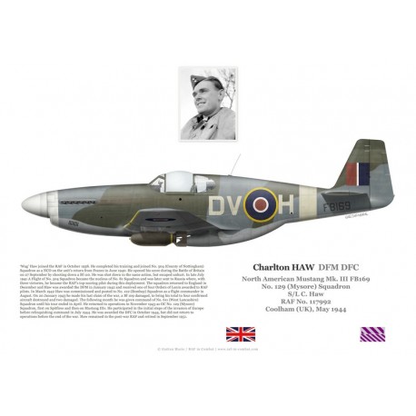 Charlton "Wag" Haw DFM DFC, Mustang Mk III FB169, No 129 Squadron RAF, 1944
