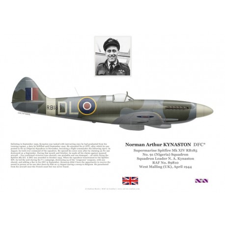 Norman Kynsaton DFC, Spitfire Mk XIV RB185, No 91 (Nigeria) Squadron RAF, 1944