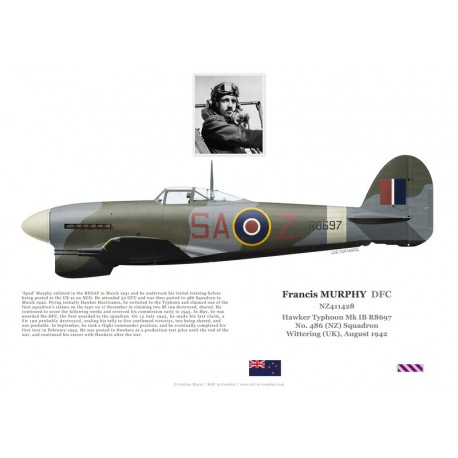Francis Murphy DFC, Typhoon Mk Ib R8697, No 486 Squadron RNZAF, 1942