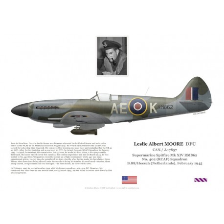 Leslie Moore DFC, Spitfire Mk XIV RM862, No 402 (RCAF) Squadron, 1945