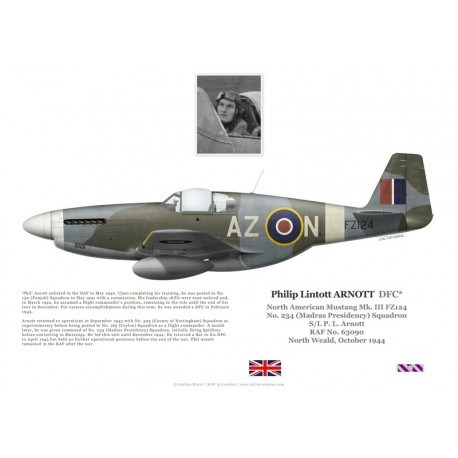 Philipp Arnott DFC, Mustang Mk III FZ124, OC No 234 Squadron RAF, 1944
