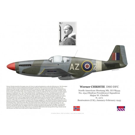 Werner Christie DSO DFC, Mustang Mk III FB344, OC No 234 Squadron RAF, 1945