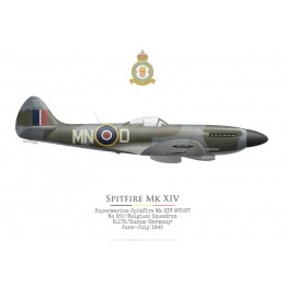 Spitfire Mk XIV MV267, No 350 (Belgian) Squadron, Royal Air Force, juin-juillet 1944