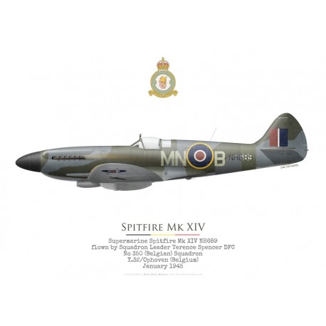 Spitfire Mk XIV NH689, S/L Terence Spencer, No 350 (Belgian) Squadron RAF, January 1945