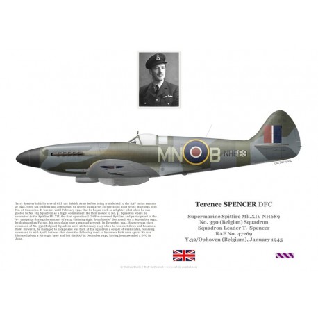 S/L Terence Spencer, Spitfire Mk XIV NH689, No 350 (Belgian) Squadron, 1945