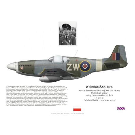 Walerian Żak DFC, Mustang Mk III FB217, OC Coltishall Wing, 1945