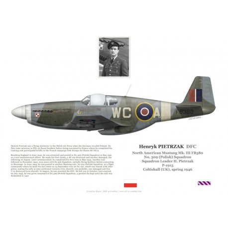 Henryk Pietrzak DFC, Mustang Mk III FB380, No 309 (Polish) Squadron RAF, 1946