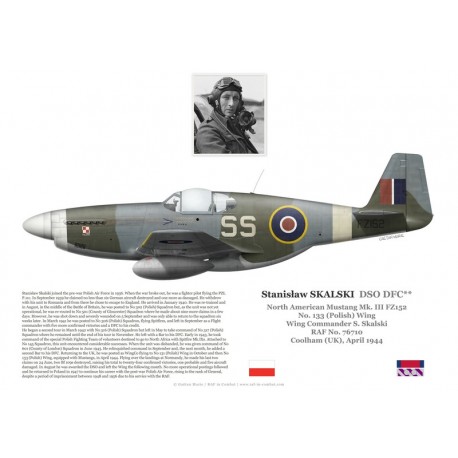 Stanisław Skalski DSO DFC, Mustang Mk III FZ152, OC No 133 (Polish) Wing RAF, avril 1944