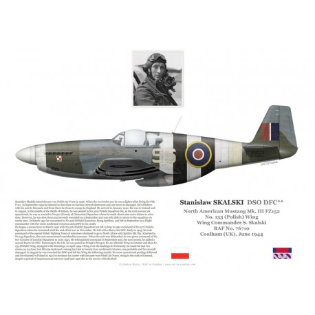 Stanisław Skalski DSO DFC, Mustang Mk III FZ152, OC No 133 (Polish) Wing RAF, June 1944