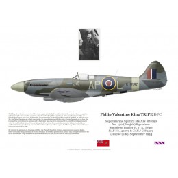 S/L Philip Tripe, Spitfire Mk XIV RM690, No 130 Squadron RAF, 1944