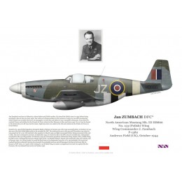 Jan Zumbach DFC, Mustang Mk III HB866, OC No 133 (Polish) Wing RAF, 1944