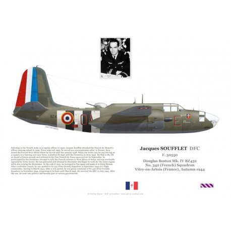 Jacques Soufflet DFC, Boston Mk IV BZ452, No 342 (Free French) Squadron RAF, 1944