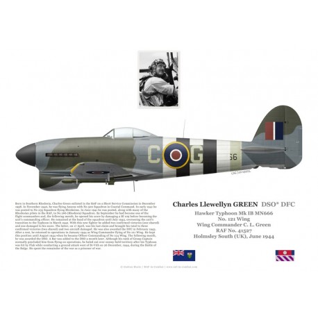 Charles Green DSO DFC, Typhoon Mk Ib MN666, OC No 121 Wing RAF, 1944