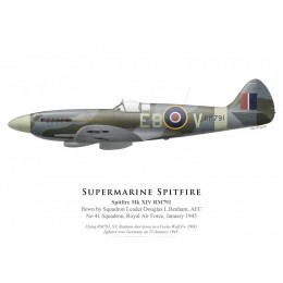 Spitfire Mk XIV RM791, S/L Douglas Benham, No 41 Squadron, Royal Air Force, January 1945
