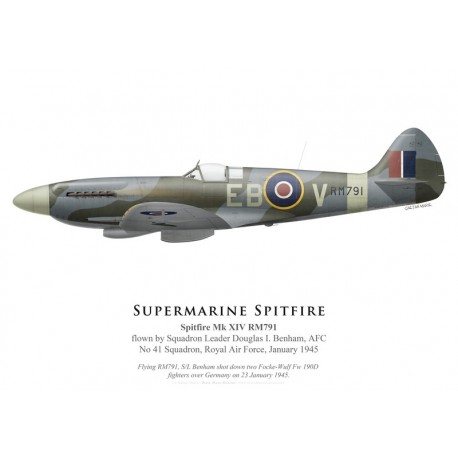 Spitfire Mk XIV RM791, S/L Douglas Benham, No 41 Squadron, Royal Air Force, January 1945