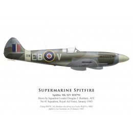 Spitfire Mk XIV RM791, S/L Douglas Benham, No 41 Squadron, Royal Air Force, January 1945