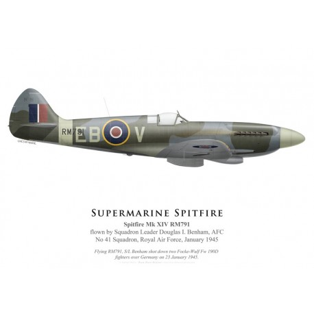 Spitfire Mk XIV RM791, S/L Douglas Benham, No 41 Squadron, Royal Air Force, January 1945